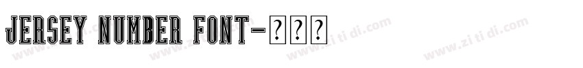 Jersey Number Font字体转换